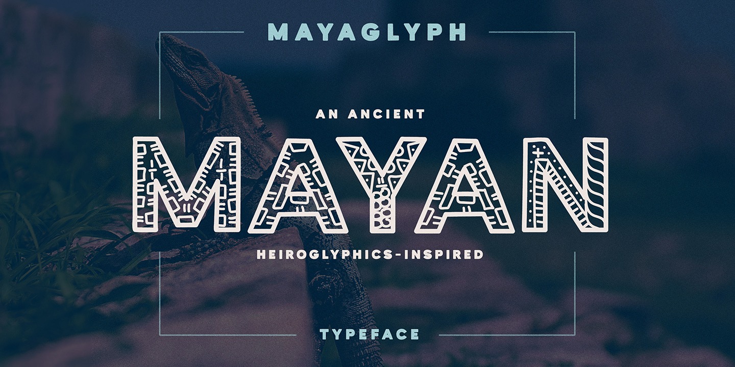 Пример шрифта Mayaglyph